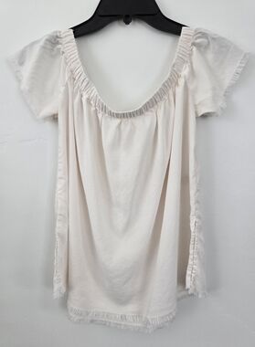 Anthropologie Cloth & Stone Off-the-shoulder relaxed flowy earthy Blouse Size Sm